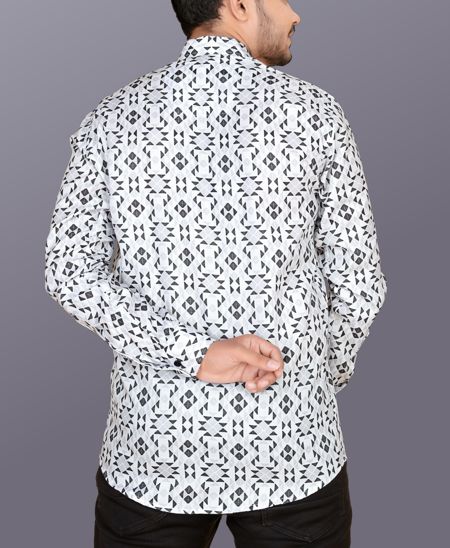 GraphiCotton – Premium Full Sleeve Casual Kurta Shirt with Abstract Detailing