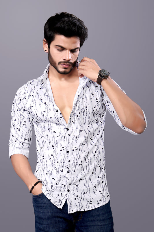 Midnight Drift – Sophisticated Print on Luxe Cotton for Distinctive Style